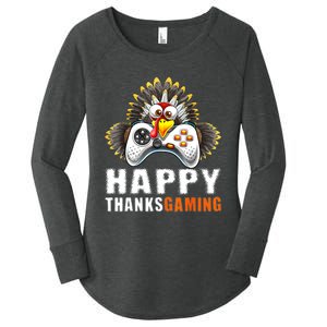 Funny Video Game Console Turkey Thanksgiving Gamers Gaming Women's Perfect Tri Tunic Long Sleeve Shirt