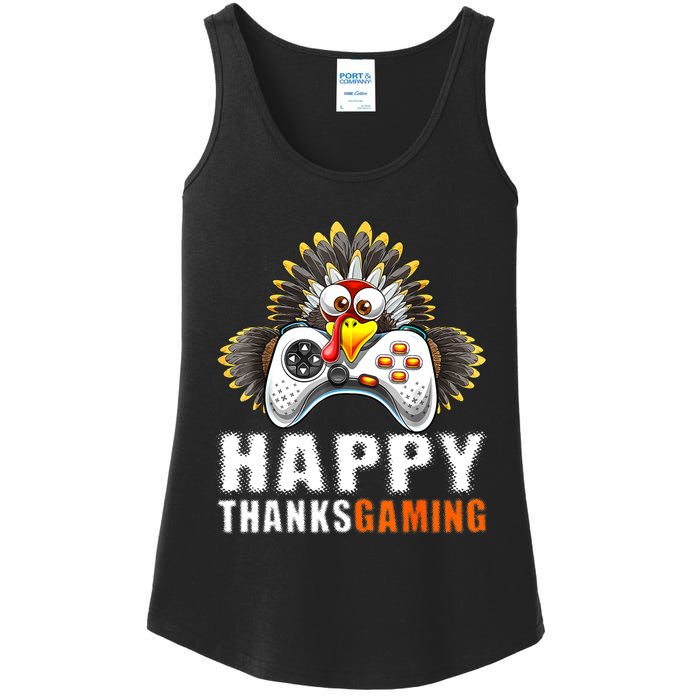 Funny Video Game Console Turkey Thanksgiving Gamers Gaming Ladies Essential Tank