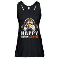 Funny Video Game Console Turkey Thanksgiving Gamers Gaming Ladies Essential Flowy Tank