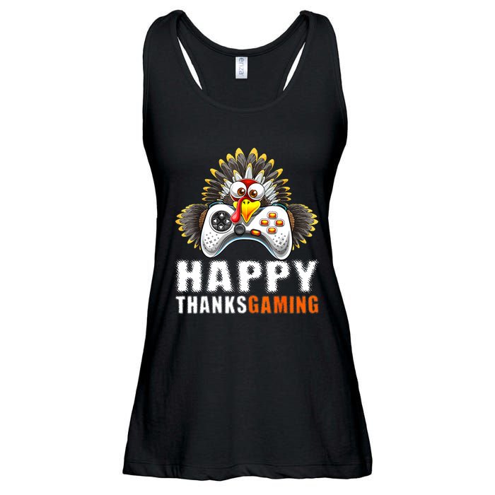 Funny Video Game Console Turkey Thanksgiving Gamers Gaming Ladies Essential Flowy Tank