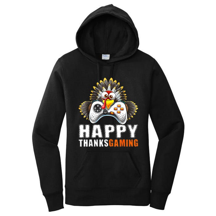 Funny Video Game Console Turkey Thanksgiving Gamers Gaming Women's Pullover Hoodie