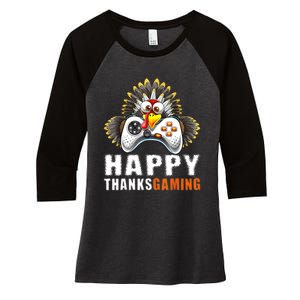 Funny Video Game Console Turkey Thanksgiving Gamers Gaming Women's Tri-Blend 3/4-Sleeve Raglan Shirt