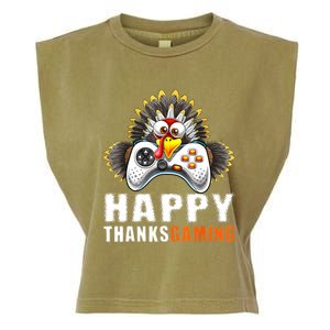 Funny Video Game Console Turkey Thanksgiving Gamers Gaming Garment-Dyed Women's Muscle Tee