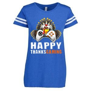 Funny Video Game Console Turkey Thanksgiving Gamers Gaming Enza Ladies Jersey Football T-Shirt