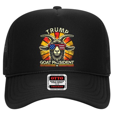 Funny Vintage Goat Trump 45th President Election 2024 Gift Trucker Hat