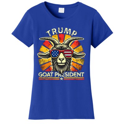 Funny Vintage Goat Trump 45th President Election 2024 Gift Women's T-Shirt