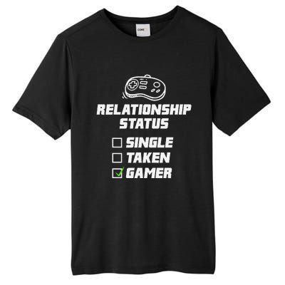 Funny Video Gamer Humor Relationship Status Single Taken Tall Fusion ChromaSoft Performance T-Shirt