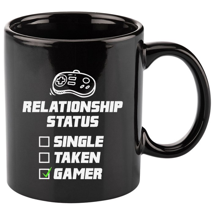 Funny Video Gamer Humor Relationship Status Single Taken 11oz C Handle Ceramic Mug