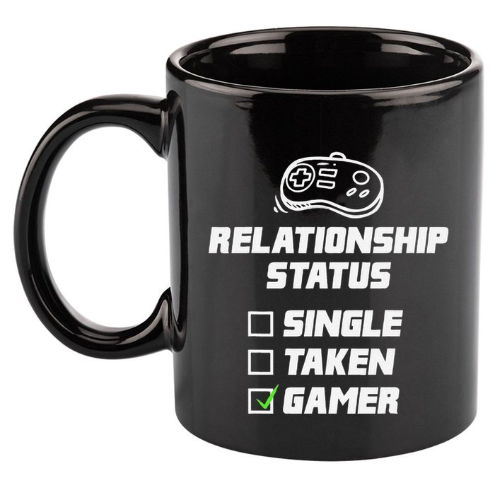 Funny Video Gamer Humor Relationship Status Single Taken 11oz C Handle Ceramic Mug