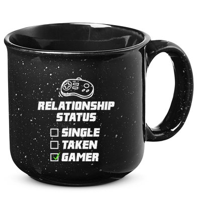 Funny Video Gamer Humor Relationship Status Single Taken 15oz Campfire Ceramic Mug