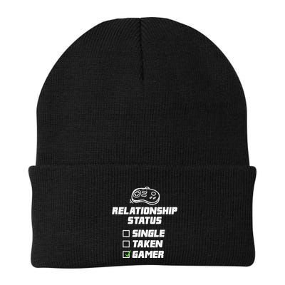 Funny Video Gamer Humor Relationship Status Single Taken Beanie