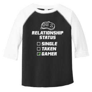 Funny Video Gamer Humor Relationship Status Single Taken Toddler Fine Jersey T-Shirt