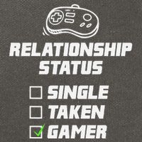 Funny Video Gamer Humor Relationship Status Single Taken Cotton Canvas Backpack