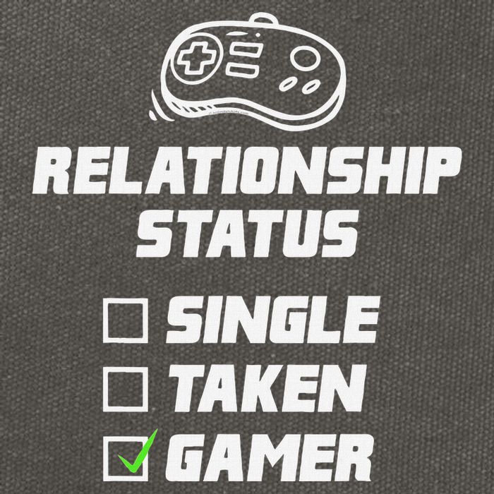 Funny Video Gamer Humor Relationship Status Single Taken Cotton Canvas Backpack