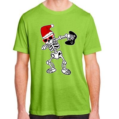 Funny Video Game Santa Dabbing Skeleton Christmas Gift Funny Gift Adult ChromaSoft Performance T-Shirt