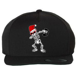 Funny Video Game Santa Dabbing Skeleton Christmas Gift Funny Gift Wool Snapback Cap