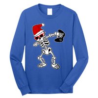 Funny Video Game Santa Dabbing Skeleton Christmas Gift Funny Gift Long Sleeve Shirt