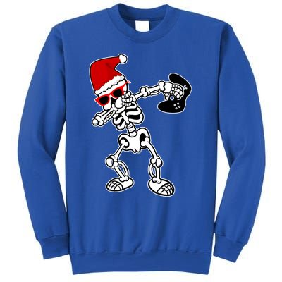 Funny Video Game Santa Dabbing Skeleton Christmas Gift Funny Gift Sweatshirt