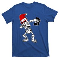 Funny Video Game Santa Dabbing Skeleton Christmas Gift Funny Gift T-Shirt