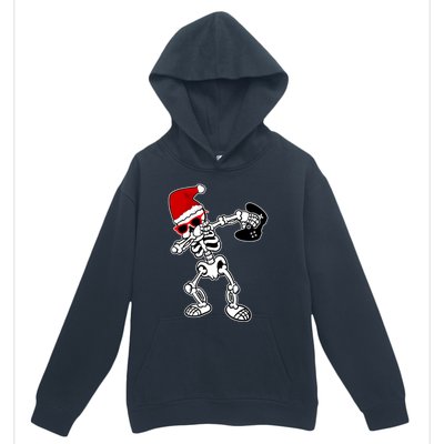 Funny Video Game Santa Dabbing Skeleton Christmas Gift Funny Gift Urban Pullover Hoodie