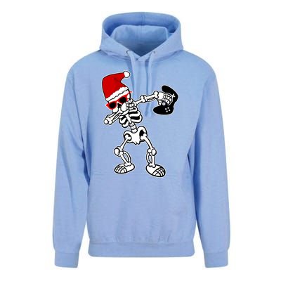 Funny Video Game Santa Dabbing Skeleton Christmas Gift Funny Gift Unisex Surf Hoodie