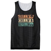 Funny Vintage Grill Dad Grilling Chilling Refilling Mesh Reversible Basketball Jersey Tank