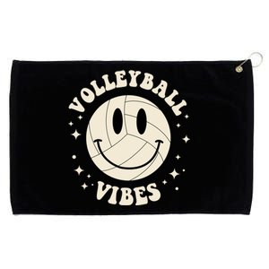 Funny Volleyball Gift Mom Volleyball Vibes Smile Face Meme Great Gift Grommeted Golf Towel