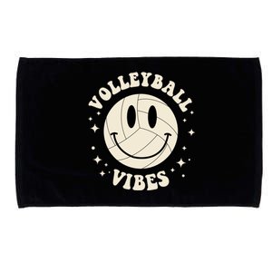 Funny Volleyball Gift Mom Volleyball Vibes Smile Face Meme Great Gift Microfiber Hand Towel