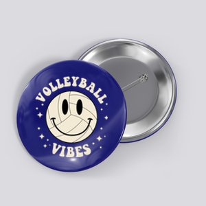 Funny Volleyball Gift Mom Volleyball Vibes Smile Face Meme Great Gift Button