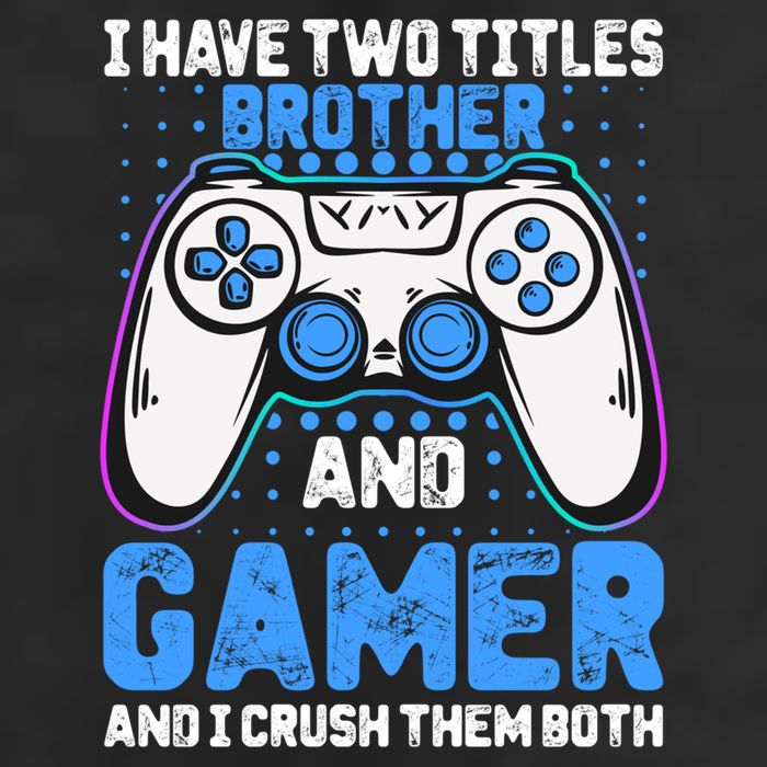 Funny Video Gamer Video Games Lover Geek Gaming Brother Gift 7 Panel Mesh Trucker Snapback Hat