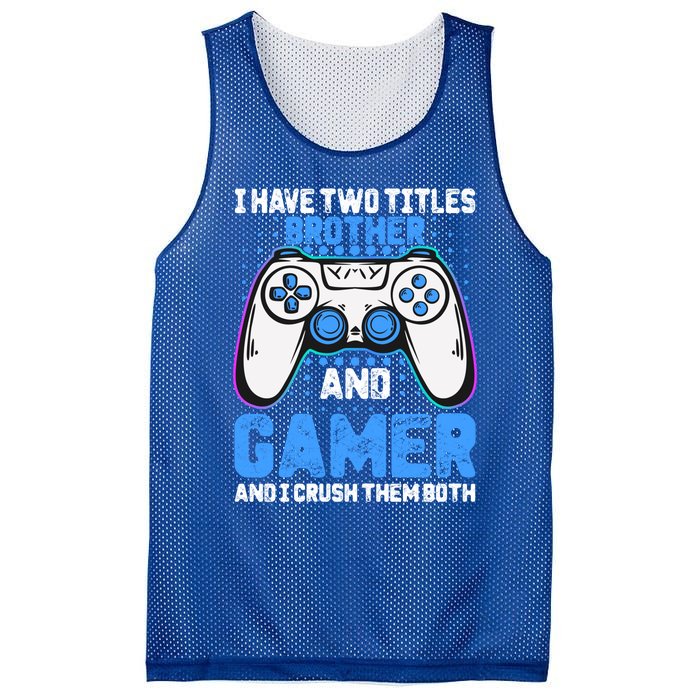 Funny Video Gamer Video Games Lover Geek Gaming Brother Gift Mesh Reversible Basketball Jersey Tank