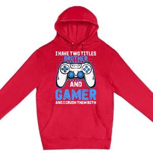 Funny Video Gamer Video Games Lover Geek Gaming Brother Gift Premium Pullover Hoodie