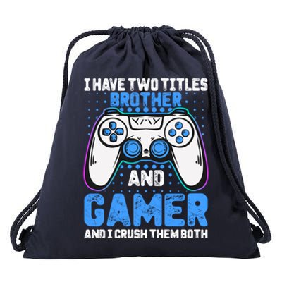 Funny Video Gamer Video Games Lover Geek Gaming Brother Gift Drawstring Bag