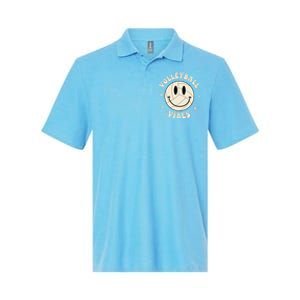 Funny Volleyball Gift Mom Volleyball Vibes Smile Face Meme Funny Gift Softstyle Adult Sport Polo