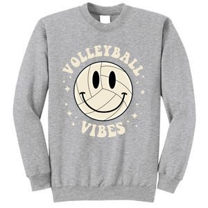 Funny Volleyball Gift Mom Volleyball Vibes Smile Face Meme Funny Gift Sweatshirt