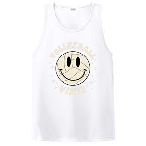 Funny Volleyball Gift Mom Volleyball Vibes Smile Face Meme Funny Gift PosiCharge Competitor Tank