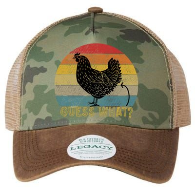 Funny Vintage Guess What? Chicken Butt! Farm Chicken Butt Gift Legacy Tie Dye Trucker Hat