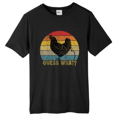 Funny Vintage Guess What? Chicken Butt! Farm Chicken Butt Gift Tall Fusion ChromaSoft Performance T-Shirt