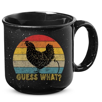 Funny Vintage Guess What? Chicken Butt! Farm Chicken Butt Gift 15oz Campfire Ceramic Mug