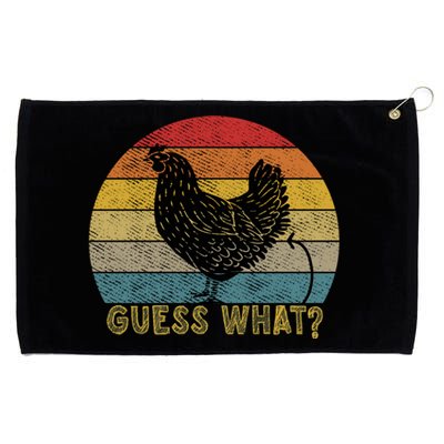 Funny Vintage Guess What? Chicken Butt! Farm Chicken Butt Gift Grommeted Golf Towel