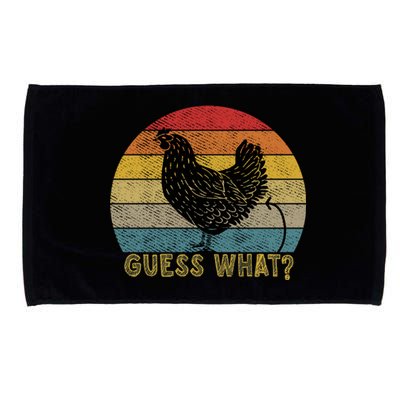 Funny Vintage Guess What? Chicken Butt! Farm Chicken Butt Gift Microfiber Hand Towel