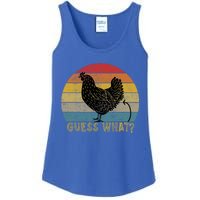 Funny Vintage Guess What? Chicken Butt! Farm Chicken Butt Gift Ladies Essential Tank