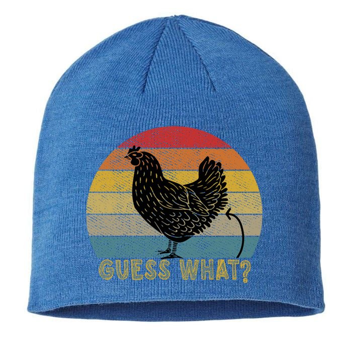 Funny Vintage Guess What? Chicken Butt! Farm Chicken Butt Gift Sustainable Beanie