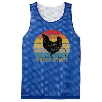 Funny Vintage Guess What? Chicken Butt! Farm Chicken Butt Gift Mesh Reversible Basketball Jersey Tank