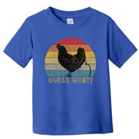 Funny Vintage Guess What? Chicken Butt! Farm Chicken Butt Gift Toddler T-Shirt