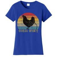 Funny Vintage Guess What? Chicken Butt! Farm Chicken Butt Gift Women's T-Shirt