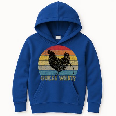 Funny Vintage Guess What? Chicken Butt! Farm Chicken Butt Gift Kids Hoodie