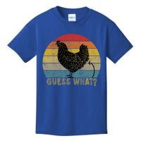 Funny Vintage Guess What? Chicken Butt! Farm Chicken Butt Gift Kids T-Shirt