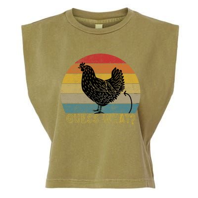 Funny Vintage Guess What? Chicken Butt! Farm Chicken Butt Gift Garment-Dyed Women's Muscle Tee