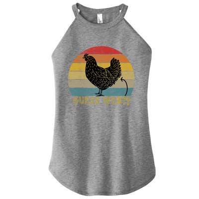 Funny Vintage Guess What? Chicken Butt! Farm Chicken Butt Gift Women's Perfect Tri Rocker Tank